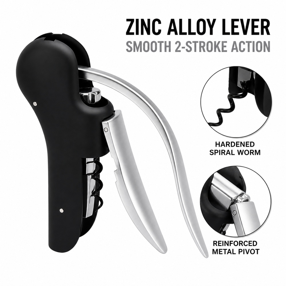 Cork Screw Lever - Cavatappi a leva in lega di